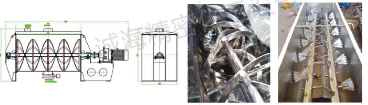 臥式雙螺帶混合機(jī)攪拌器